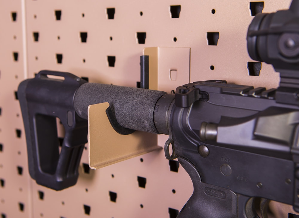 Gun Rack horizontal Hanger for Gun Wall Panels