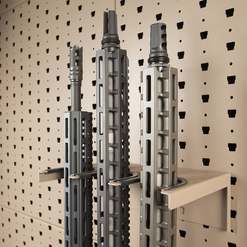 Gun Rack Vertical Hanger for Gun Wall Panels.